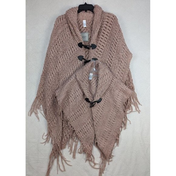 Mixit mommy and me poncho‎ set rose pink One Size - Picture 1 of 6